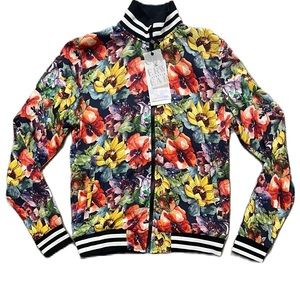 Cactus Man Men's Or Woman’s Full-Zip Lightweight Multicolor Flowers Jacket - S